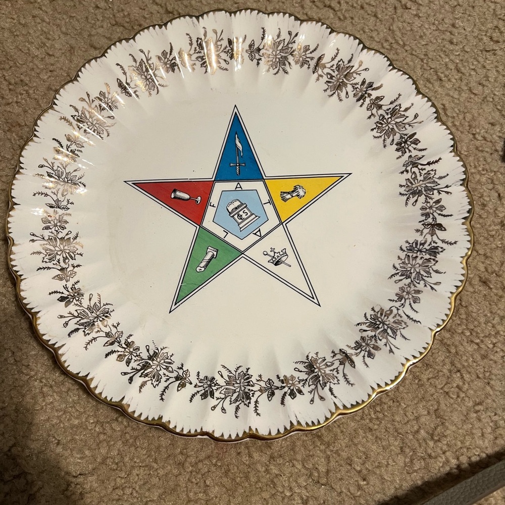 Order of the Eastern Star 10 inch plate
